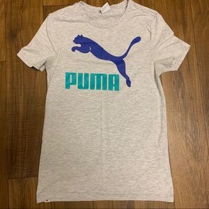 Puma slim fit tee in grey size small